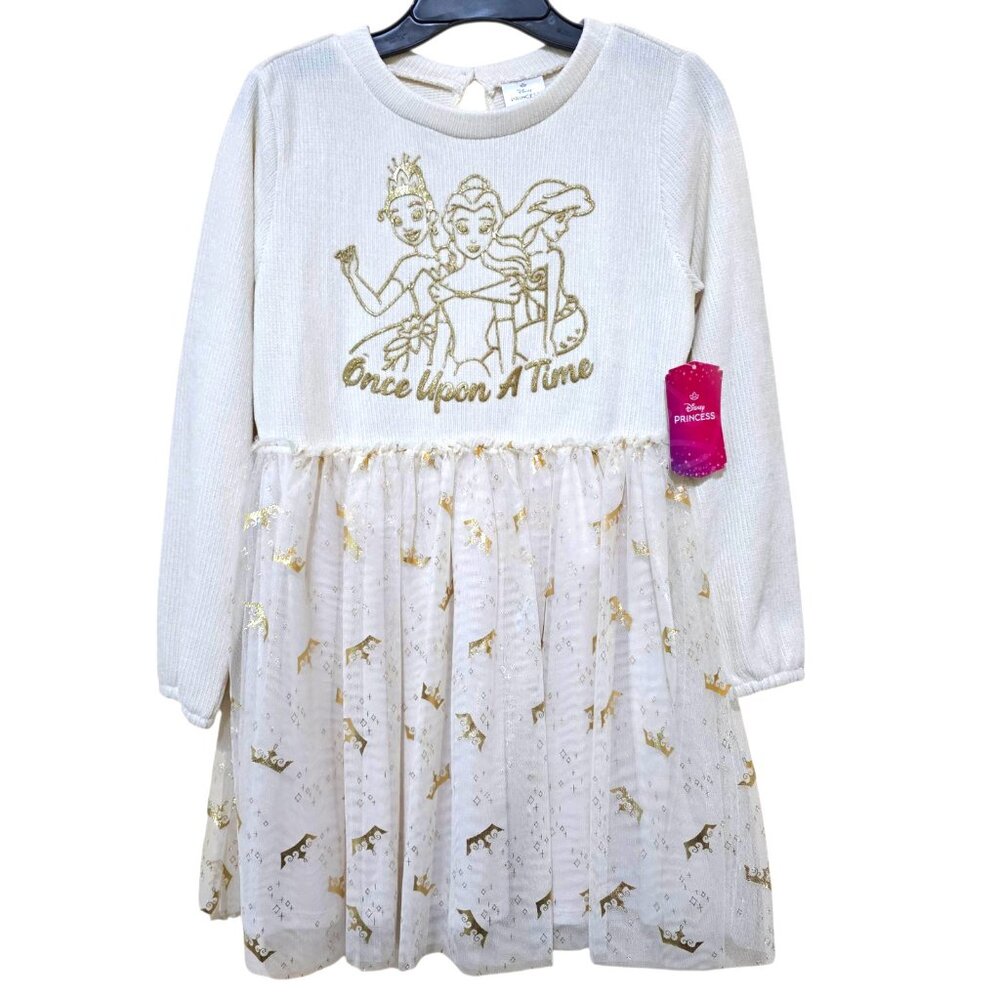 Disney Princess Dress Girls Long Sleeves Mixed Media Long Sleeves Sizes S & M